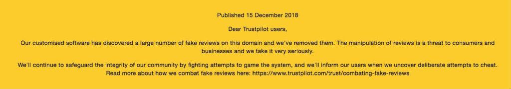 Screenshot taken from Trustpilot Luvyle reviews | De Reviews