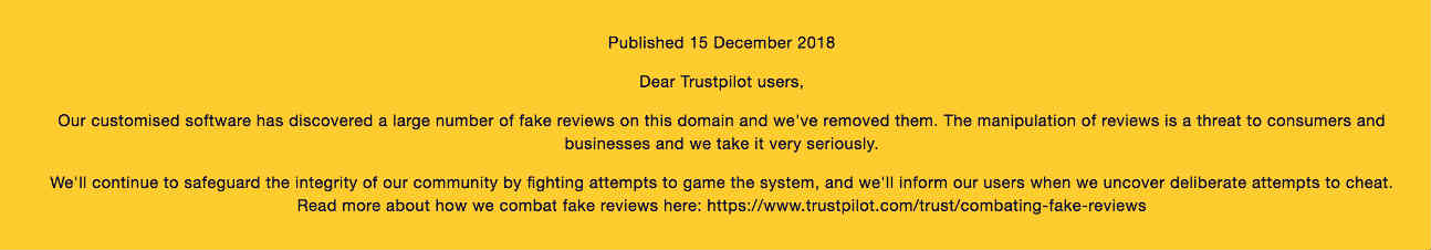 Screenshot taken from Trustpilot Luvyle reviews | De Reviews