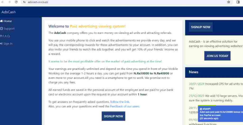 AdsCash-Xvx Buzz Scam Or Genuine? Legit? AdsCash-Xvx Buzz Review