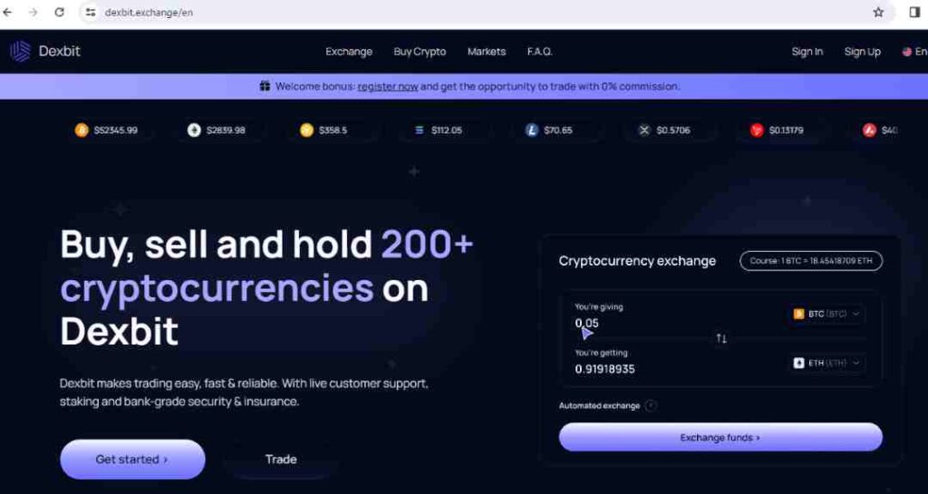 Dexbit Exchange Scam Or Genuine? Dexbit Exchange Review