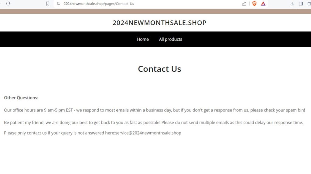 2024Newmonthsale Shop Scam Or Genuine 2024Newmonthsale Shop Review 2024Newmonthsale Shop contact information | De Reviews