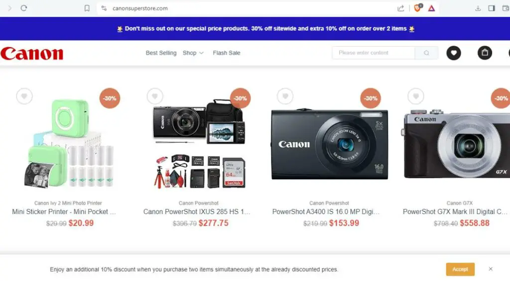 Canonsuperstore Scam Or Genuine Canonsuperstore Review Canonsuperstore discounts and sales | De Reviews