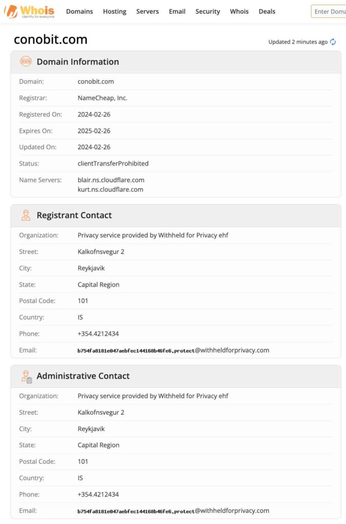 Celinax WHOIS Details