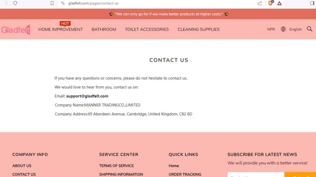 Gladfelt Scam Or Genuine? Legit? Gladfelt Review. Gladfelt company information.