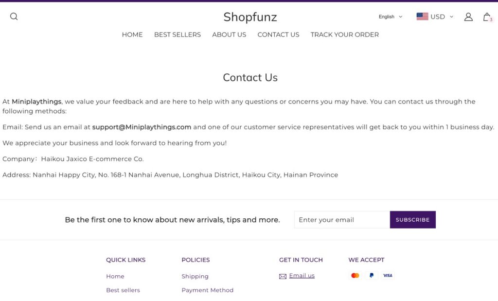 Beware of Haikou Jaxico E-commerce Co.! This parent company name is linked with several other problematic sites.