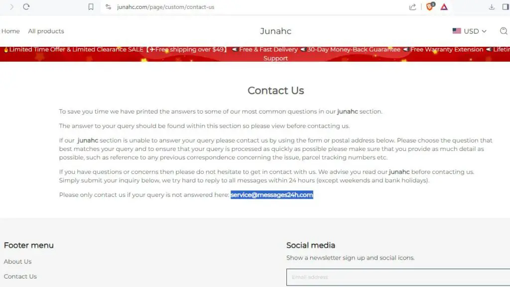 Junahc Scam Or Genuine Junahc Review Junahc contact information | De Reviews