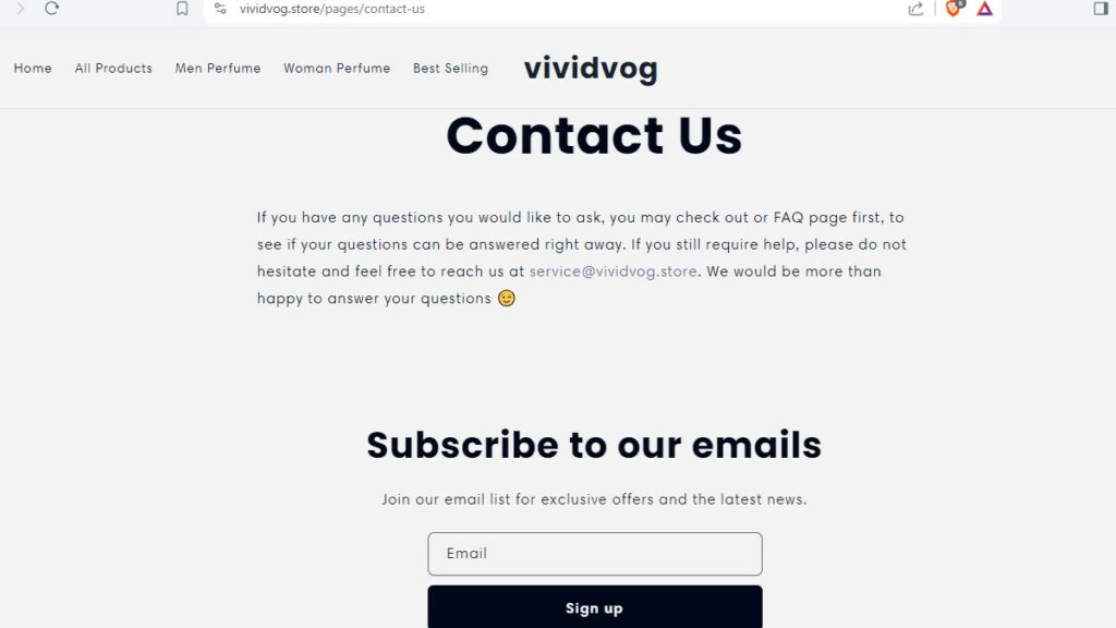 Vividvog Store Scam Or Genuine Vividvog Store Review Vividvog Store contact information | De Reviews