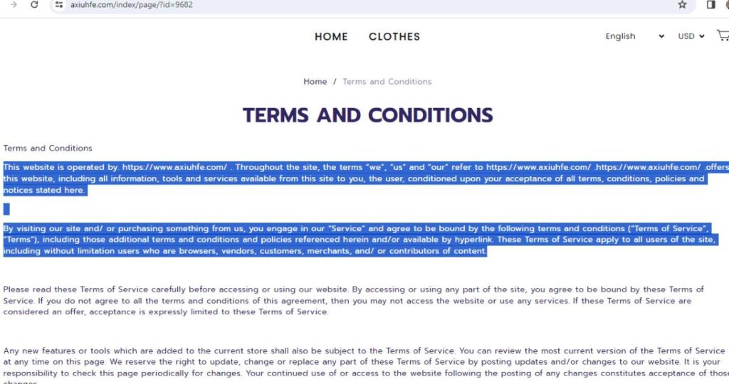 Axiuhfe website layout