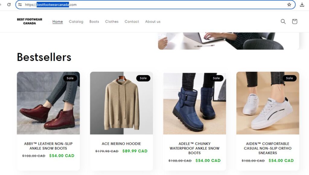 Bestfootwearcanada discounts on products.