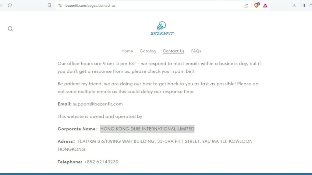 Bezenfit Scam Or Genuine Bezenfit Review Bezenfit contact information | De Reviews