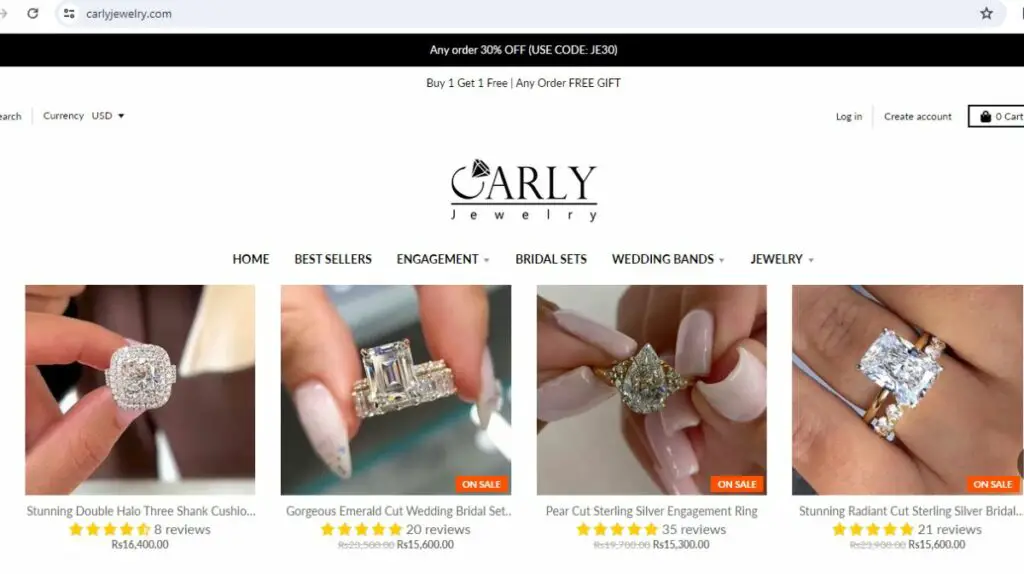 Carlyjewelry Scam Or Genuine Carlyjewelry Review Carlyjewelry products discounts and sales | De Reviews