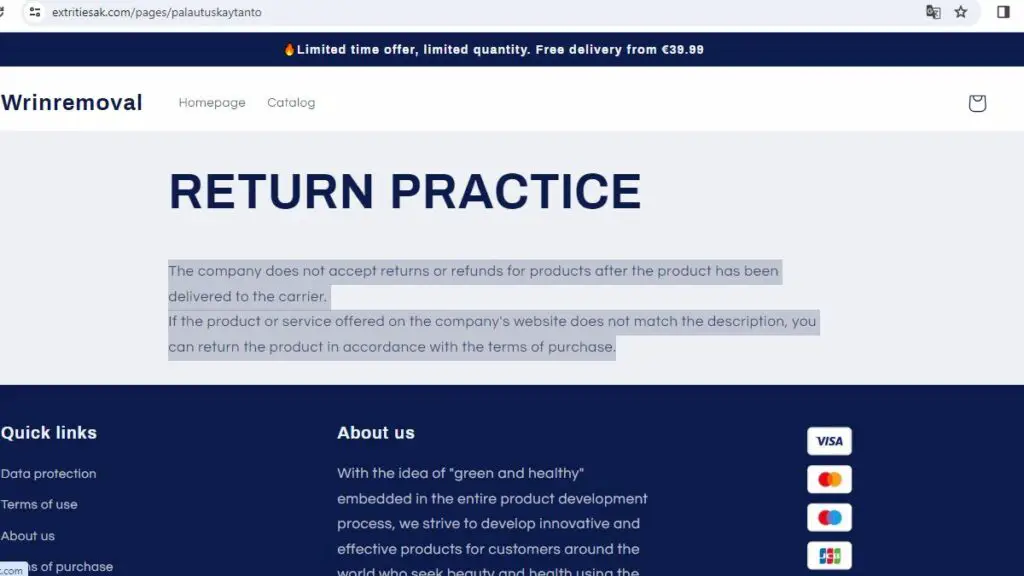 extritiesak return policy | De Reviews