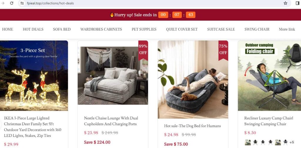 Fpieal Top discounts on products