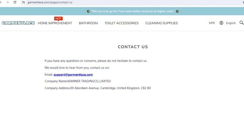 Garmentlace Scam Or Genuine? Legit? Garmentlace Review - Garmentlace contact information.