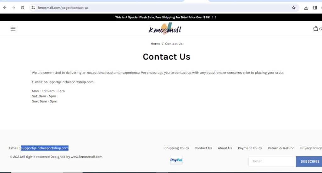 Kmosmall Scam Or Genuine? Legit? Kmosmall Review-Kmosmall Contact Information