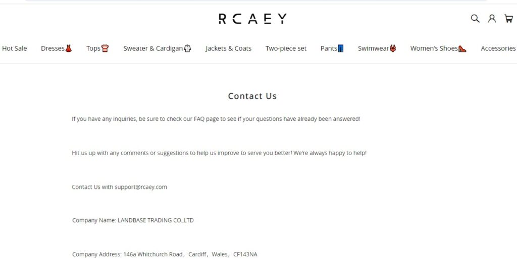 Rcaey Scam Or Genuine? Legit? Rcaey Review - Rcaey contact information.