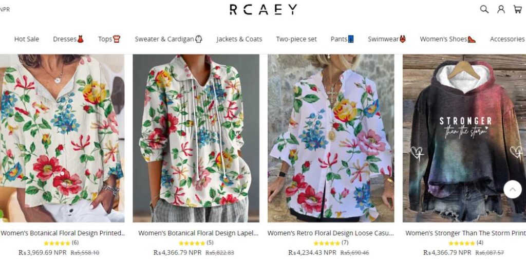 Rcaey discounts on products.