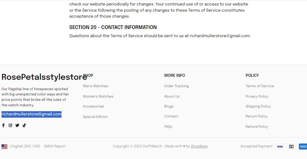 richardmullerstore@gmail.com found on multiple scam sites.