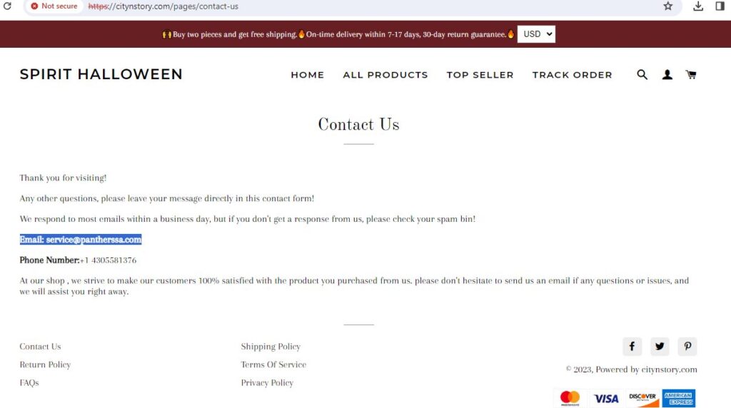 Beware of service@pantherssa.com! It is linked with multiple problematic sites!