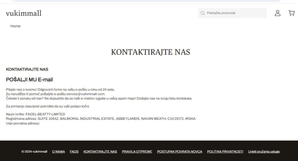 Vukimmall contact information.