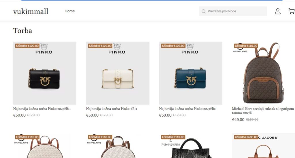 Vukimmall discounts on products.