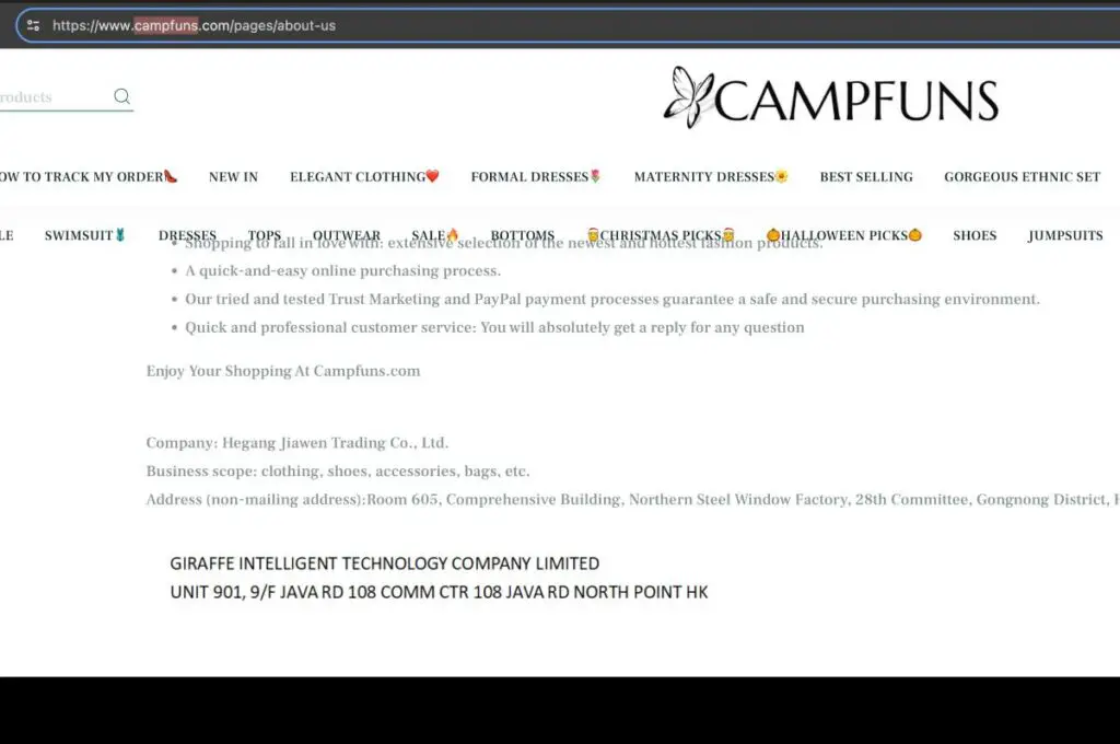 Campfuns Scam Or Genuine Campfuns Review Campfuns parent company name and address | De Reviews