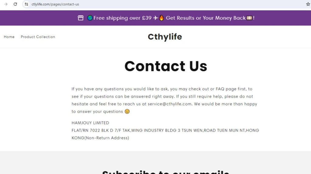 Ctlylife Scam Or Genuine Cthylife aka Ctlylife Review Ctlylife parent company name and address | De Reviews