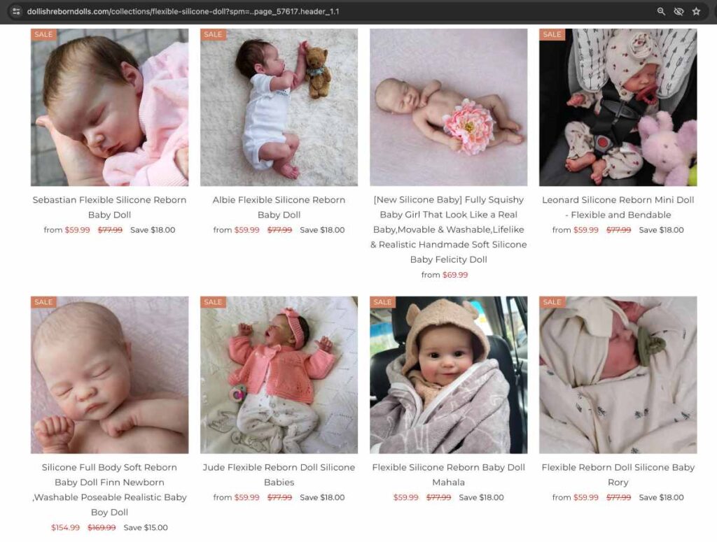 Dollishreborndolls discounts on products.