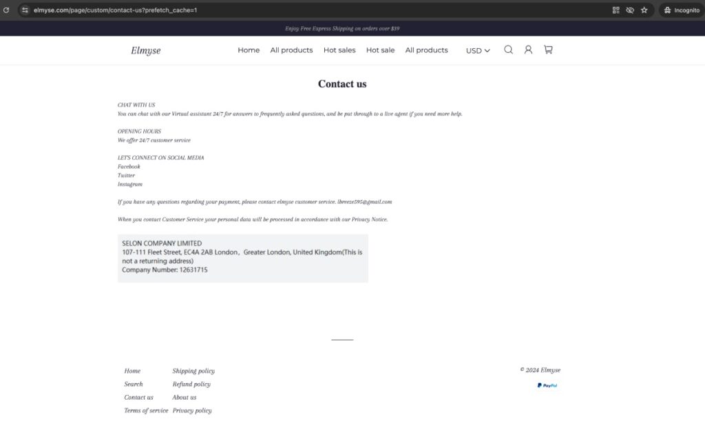 Elmyse Scam Or Genuine Elmyse Review Elmyse parent company name and address | De Reviews