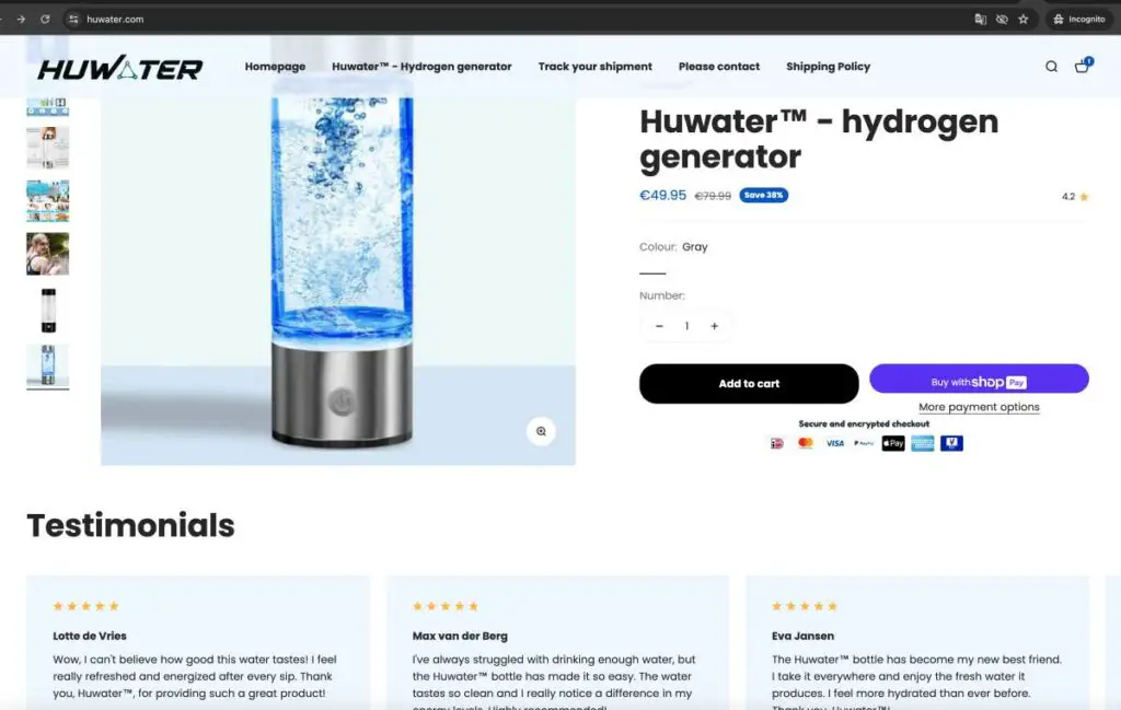 Huwater discounts and sales | De Reviews