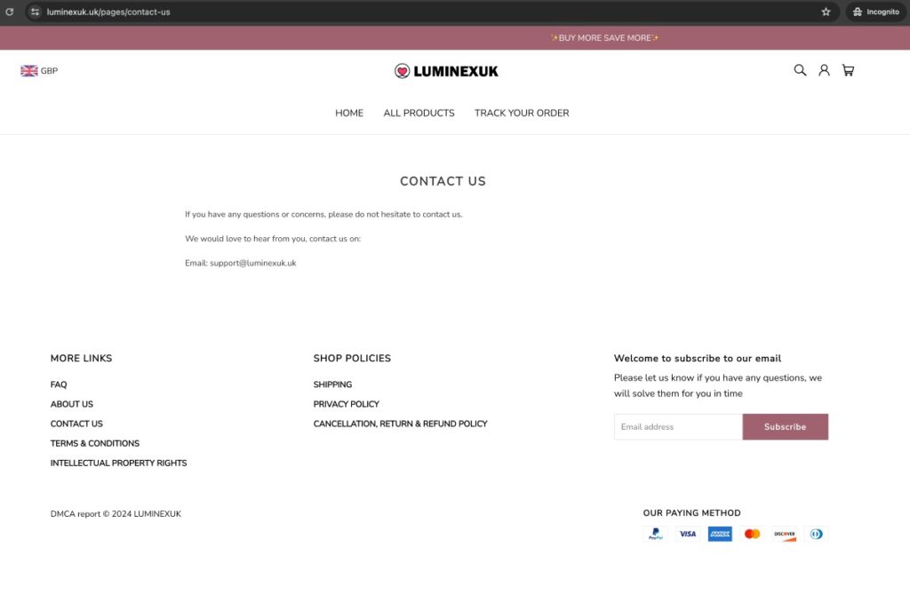 Luminexuk contact details | De Reviews