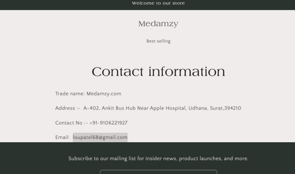 Medamzy Scam Or Genuine Medamzy Review Medamzy contact information | De Reviews