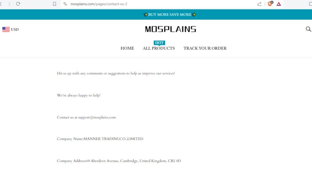Mosplains Scam Or Genuine Mosplains Review Mosplains parent company name and address | De Reviews