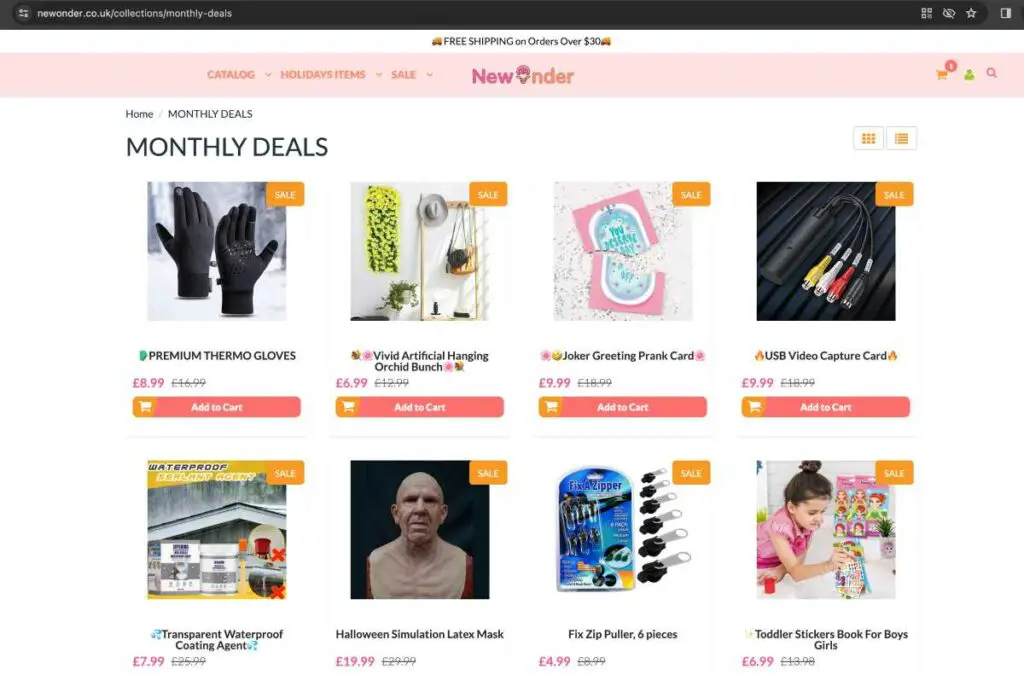 Newonder discounts and sales on products | De Reviews