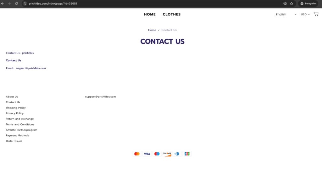 Prichfdes Scam Or Genuine? Legit? Prichfdes Review. Prichfdes contact address.