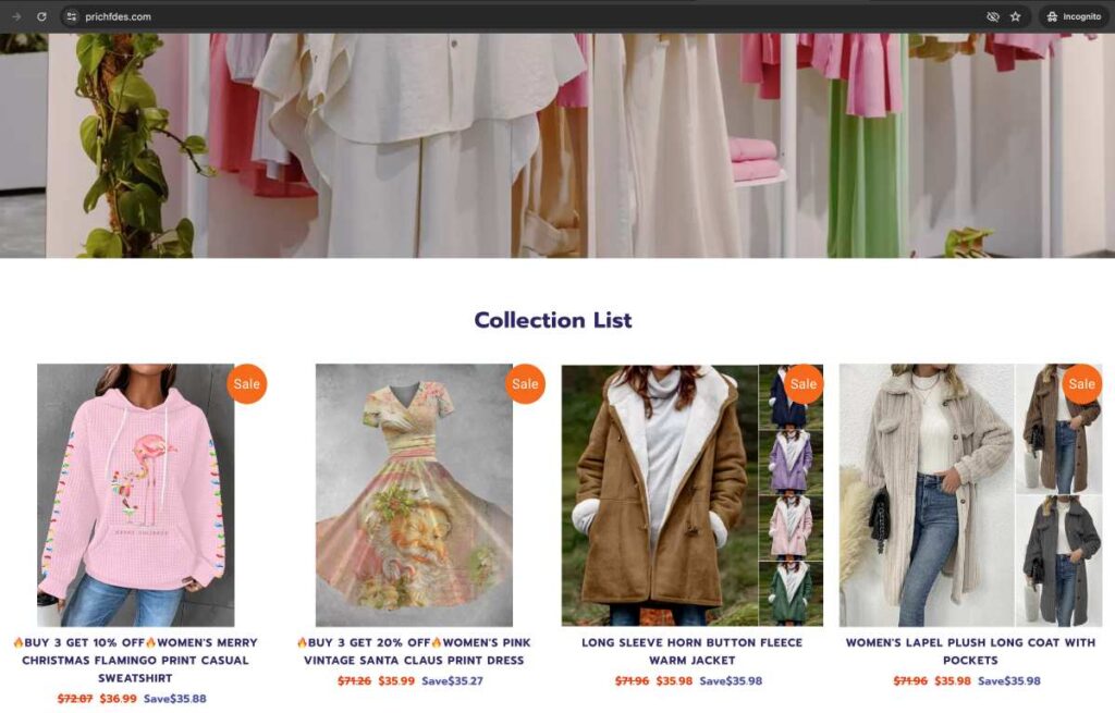 Prichfdes discounts on products.