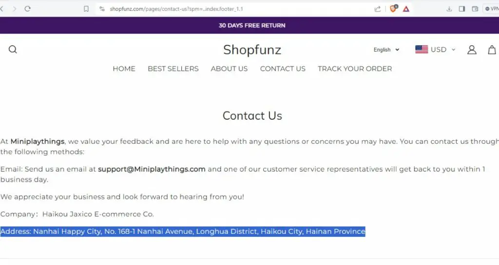 Shopfunz Scam Or Genuine Shopfunz Review Shopfunz parent company name and address | De Reviews
