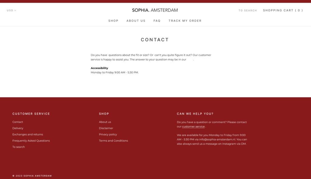 Sophia Amsterdam contact details | De Reviews