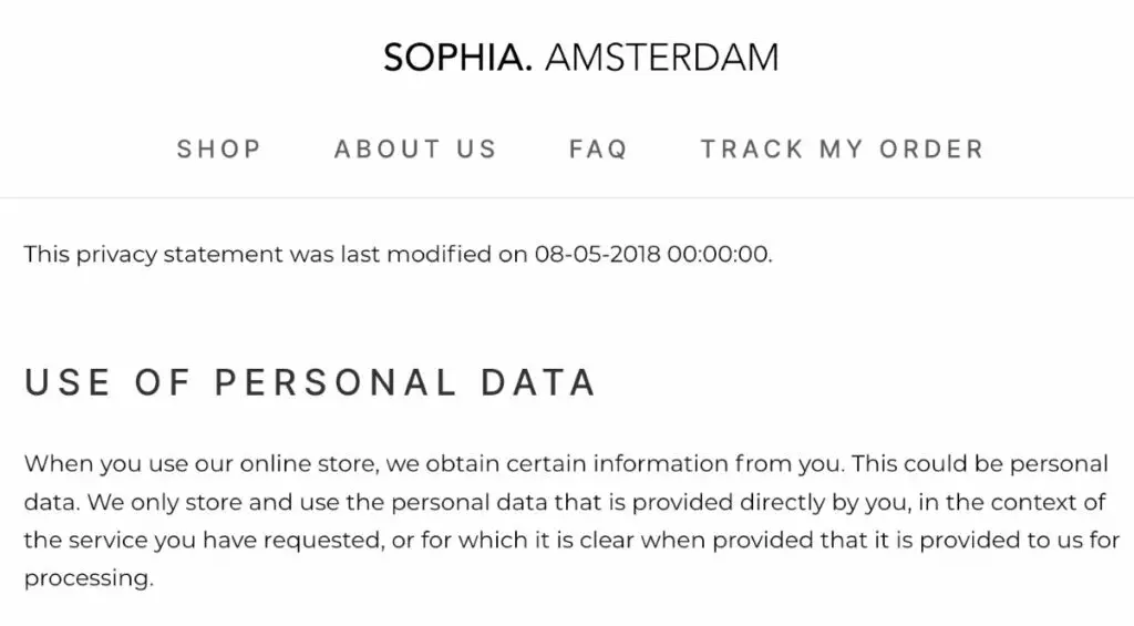 Sophia Amsterdam Scam Or Genuine Sophia Amsterdam Review Sophia Amsterdam policy page fake details | De Reviews