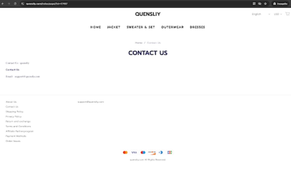 Quensliy Scam Or Genuine Quensliy Review Quensliy contact information | De Reviews
