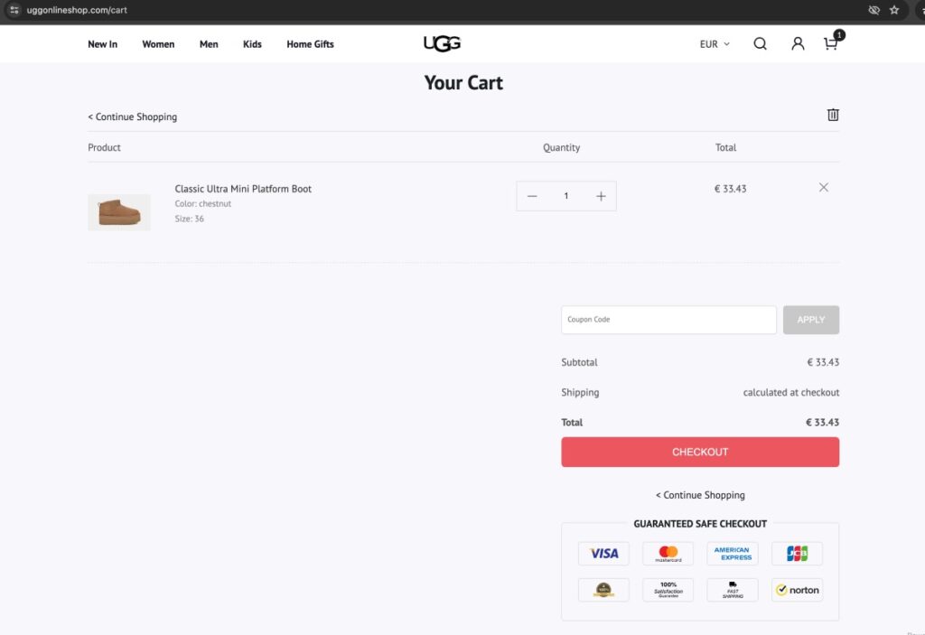 Uggonlineshop fake trust seal logos | De Reviews