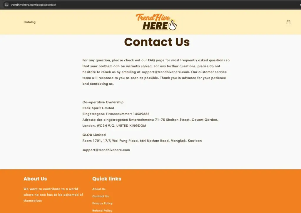 Trendhivehere Scam Or Genuine Trendhivehere Review Trendhivehere parent company name and address | De Reviews