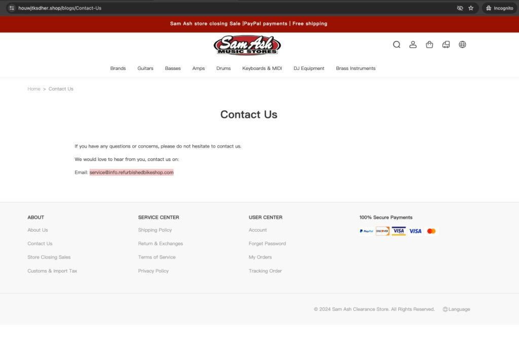 Stay Informed: The Truth Behind service@info.refurbishedbikeshop.com email address is not good!