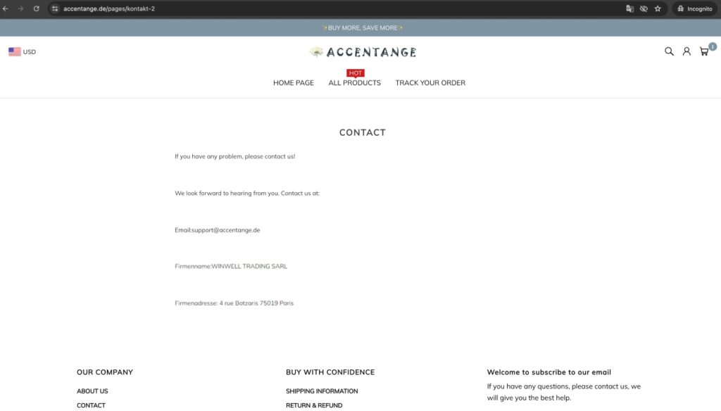 Accentange Scam Or Genuine Accentange Review Accentange Parent Company Name and Address | De Reviews