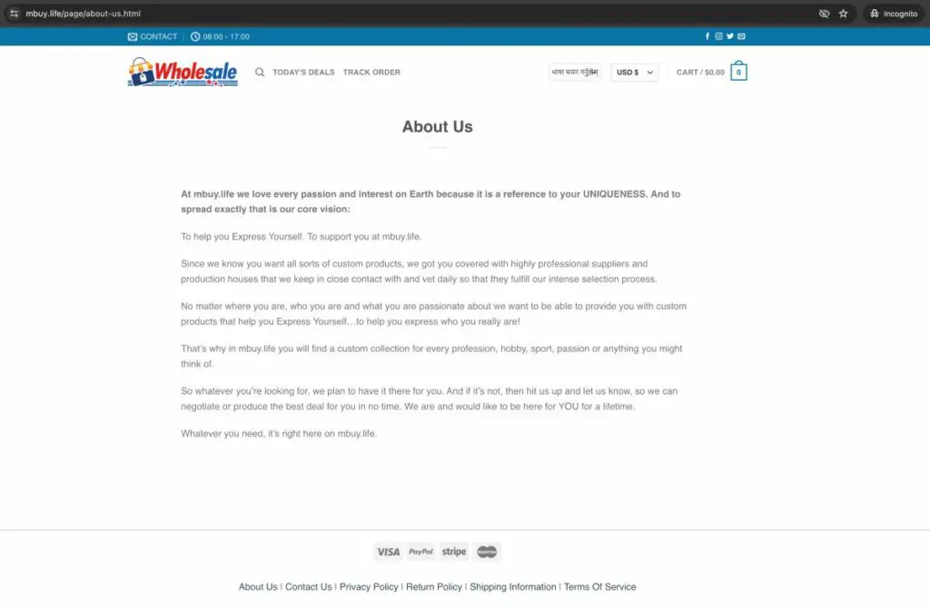 Mbuy Life about us page copied from other problematic sites | De Reviews