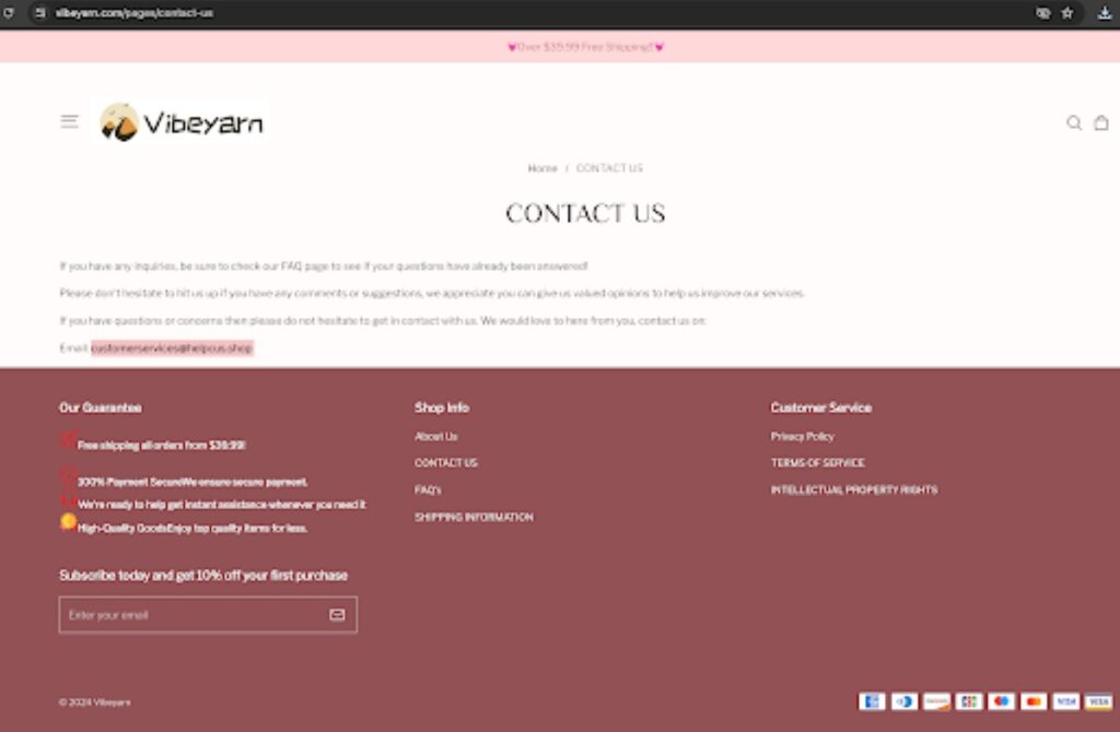 Vibeyarn Scam Or Genuine Vibeyarn Review Vibeyarn Contact Information | De Reviews