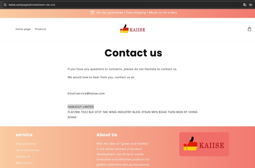 Kaiise Scam Or Genuine Kaiise Review Kaiise Parent Company Name and Address | De Reviews