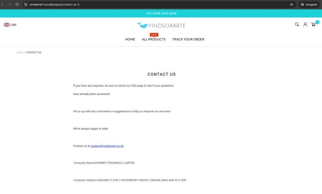 Yindsorart Scam Or Genuine Yindsorart Review Yindsorart parent company name and address | De Reviews