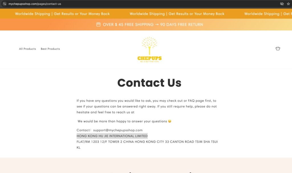 Mychepupsshop Scam Or Genuine Mychepupsshop Review Mychepupsshop parent company name and address | De Reviews