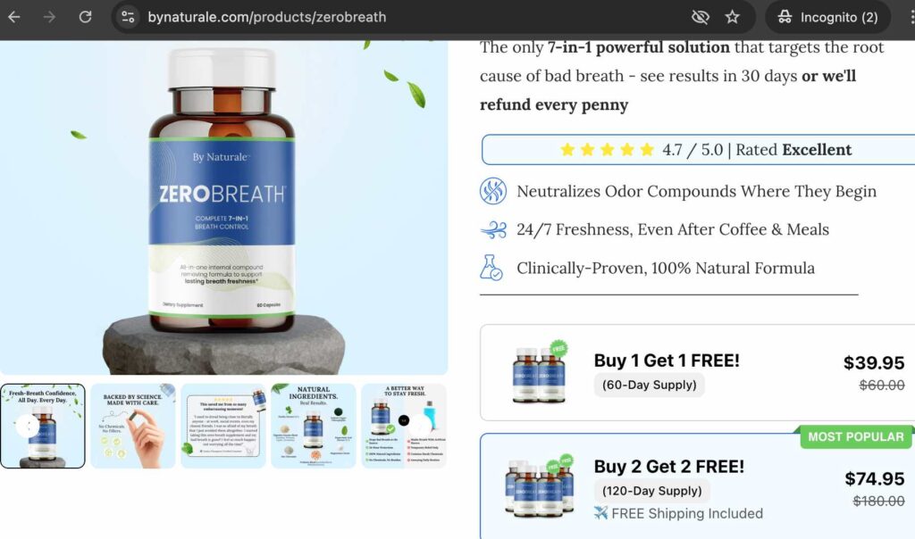 Suspicious Discount Offered by Bynaturale.com